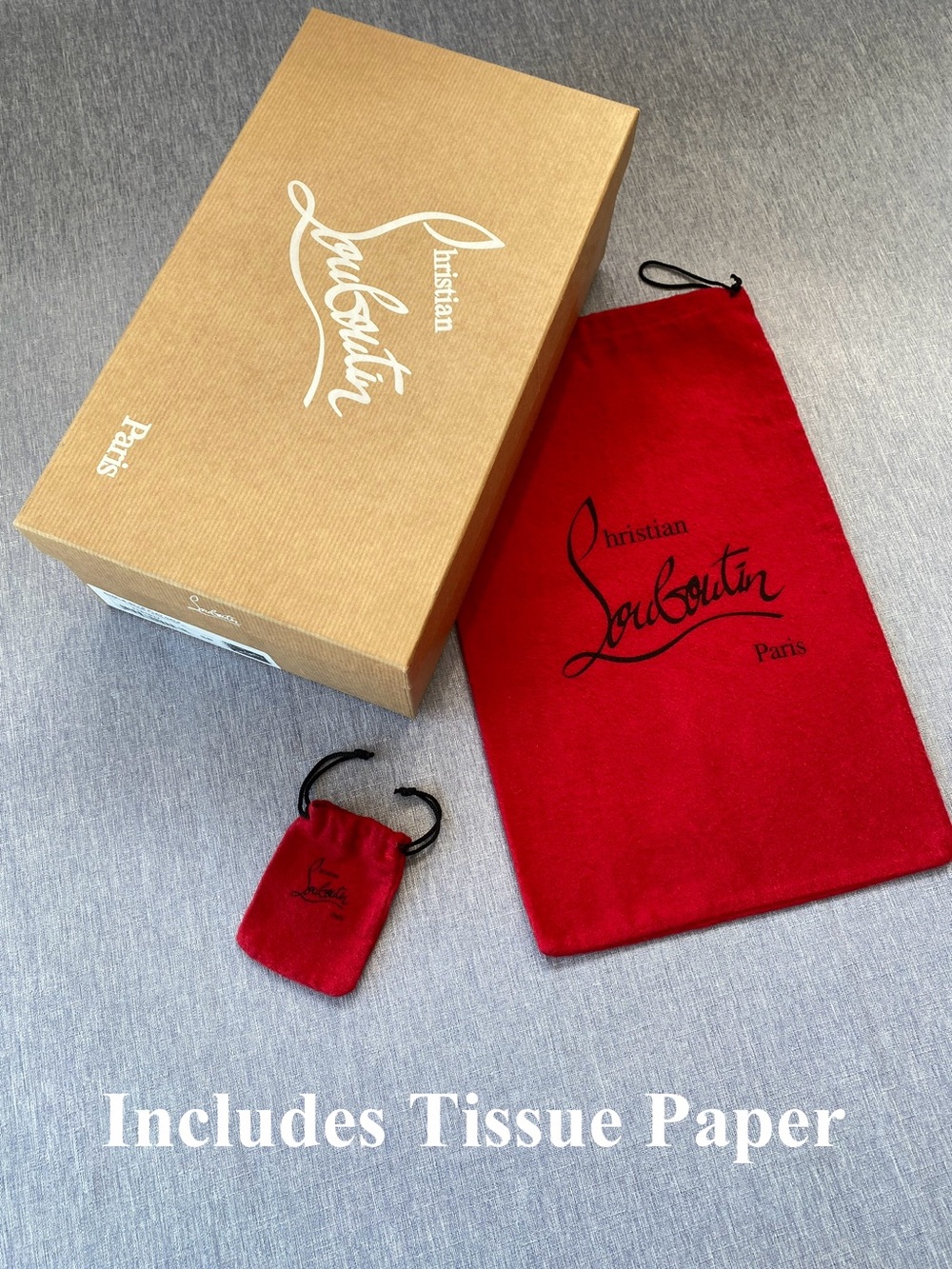 Authentic Christian Louboutin | Empty Box With Dust Bag Tissue Gift Decoration